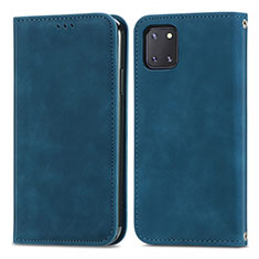 Custodia Portafoglio In Pelle Cover con Supporto S04D per Samsung Galaxy M60s Blu