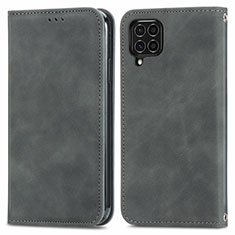 Custodia Portafoglio In Pelle Cover con Supporto S04D per Samsung Galaxy M62 4G Grigio