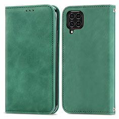 Custodia Portafoglio In Pelle Cover con Supporto S04D per Samsung Galaxy M62 4G Verde