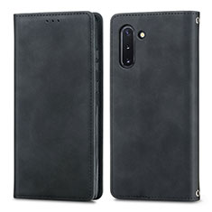 Custodia Portafoglio In Pelle Cover con Supporto S04D per Samsung Galaxy Note 10 5G Nero