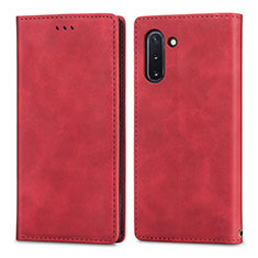 Custodia Portafoglio In Pelle Cover con Supporto S04D per Samsung Galaxy Note 10 5G Rosso