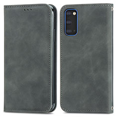 Custodia Portafoglio In Pelle Cover con Supporto S04D per Samsung Galaxy S20 5G Grigio