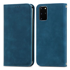 Custodia Portafoglio In Pelle Cover con Supporto S04D per Samsung Galaxy S20 Plus 5G Blu