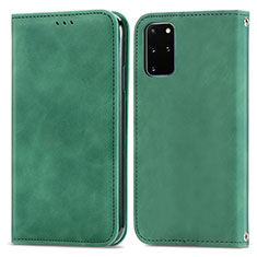 Custodia Portafoglio In Pelle Cover con Supporto S04D per Samsung Galaxy S20 Plus 5G Verde