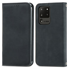 Custodia Portafoglio In Pelle Cover con Supporto S04D per Samsung Galaxy S20 Ultra 5G Nero