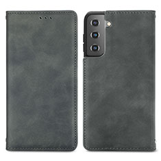 Custodia Portafoglio In Pelle Cover con Supporto S04D per Samsung Galaxy S22 5G Grigio
