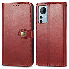 Custodia Portafoglio In Pelle Cover con Supporto S04D per Xiaomi Mi 12 Lite 5G Rosso