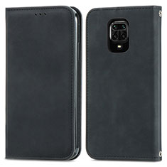 Custodia Portafoglio In Pelle Cover con Supporto S04D per Xiaomi Redmi Note 9 Pro Nero