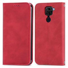 Custodia Portafoglio In Pelle Cover con Supporto S04D per Xiaomi Redmi Note 9 Rosso