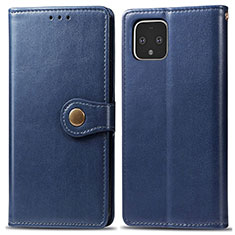 Custodia Portafoglio In Pelle Cover con Supporto S05D per Google Pixel 4 XL Blu