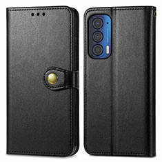 Custodia Portafoglio In Pelle Cover con Supporto S05D per Motorola Moto Edge (2021) 5G Nero