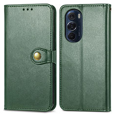 Custodia Portafoglio In Pelle Cover con Supporto S05D per Motorola Moto Edge Plus (2022) 5G Verde