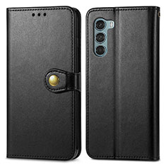 Custodia Portafoglio In Pelle Cover con Supporto S05D per Motorola Moto Edge S30 5G Nero