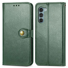 Custodia Portafoglio In Pelle Cover con Supporto S05D per Motorola Moto Edge S30 5G Verde