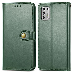 Custodia Portafoglio In Pelle Cover con Supporto S05D per Motorola Moto G Stylus (2021) Verde