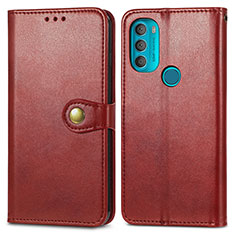 Custodia Portafoglio In Pelle Cover con Supporto S05D per Motorola Moto G71 5G Rosso