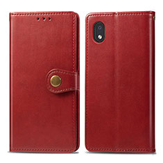 Custodia Portafoglio In Pelle Cover con Supporto S05D per Samsung Galaxy A01 Core Rosso