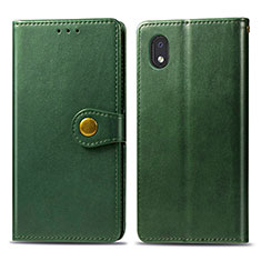 Custodia Portafoglio In Pelle Cover con Supporto S05D per Samsung Galaxy A01 Core Verde