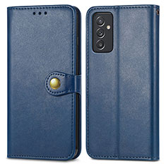 Custodia Portafoglio In Pelle Cover con Supporto S05D per Samsung Galaxy A05s Blu