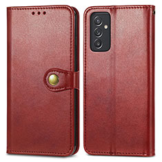 Custodia Portafoglio In Pelle Cover con Supporto S05D per Samsung Galaxy A05s Rosso