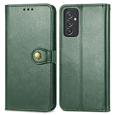 Custodia Portafoglio In Pelle Cover con Supporto S05D per Samsung Galaxy A15 5G Verde