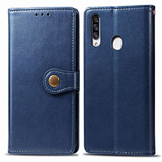 Custodia Portafoglio In Pelle Cover con Supporto S05D per Samsung Galaxy A20s Blu