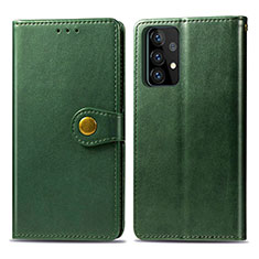 Custodia Portafoglio In Pelle Cover con Supporto S05D per Samsung Galaxy A72 5G Verde