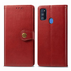 Custodia Portafoglio In Pelle Cover con Supporto S05D per Samsung Galaxy M21 Rosso