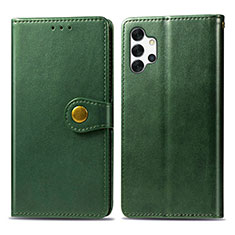 Custodia Portafoglio In Pelle Cover con Supporto S05D per Samsung Galaxy M32 5G Verde
