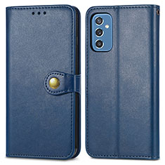 Custodia Portafoglio In Pelle Cover con Supporto S05D per Samsung Galaxy M52 5G Blu