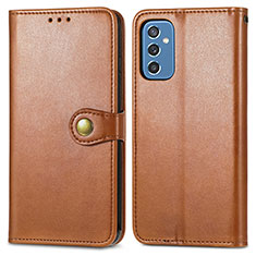 Custodia Portafoglio In Pelle Cover con Supporto S05D per Samsung Galaxy M52 5G Marrone