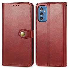 Custodia Portafoglio In Pelle Cover con Supporto S05D per Samsung Galaxy M52 5G Rosso