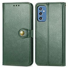 Custodia Portafoglio In Pelle Cover con Supporto S05D per Samsung Galaxy M52 5G Verde