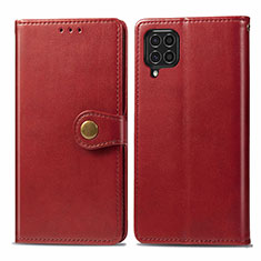 Custodia Portafoglio In Pelle Cover con Supporto S05D per Samsung Galaxy M62 4G Rosso