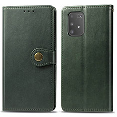 Custodia Portafoglio In Pelle Cover con Supporto S05D per Samsung Galaxy M80S Verde