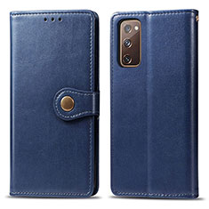 Custodia Portafoglio In Pelle Cover con Supporto S05D per Samsung Galaxy S20 FE (2022) 5G Blu
