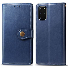 Custodia Portafoglio In Pelle Cover con Supporto S05D per Samsung Galaxy S20 Plus 5G Blu