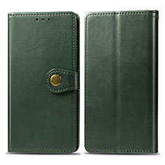 Custodia Portafoglio In Pelle Cover con Supporto S05D per Sony Xperia 10 II Verde