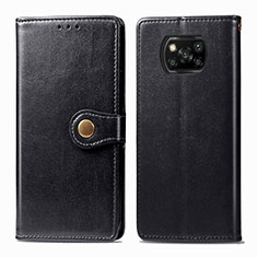 Custodia Portafoglio In Pelle Cover con Supporto S05D per Xiaomi Poco X3 Pro Nero