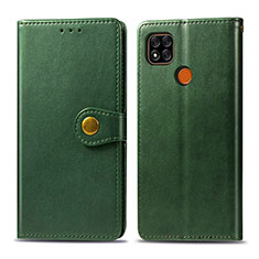 Custodia Portafoglio In Pelle Cover con Supporto S05D per Xiaomi Redmi 9C Verde