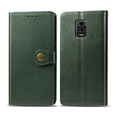 Custodia Portafoglio In Pelle Cover con Supporto S05D per Xiaomi Redmi Note 9 Pro Max Verde
