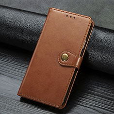 Custodia Portafoglio In Pelle Cover con Supporto S07D per Xiaomi Redmi 9 Prime India Marrone