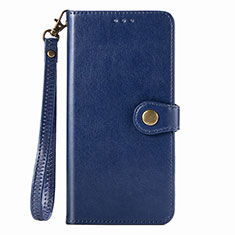 Custodia Portafoglio In Pelle Cover con Supporto S07D per Xiaomi Redmi Note 9 Blu