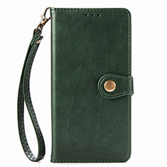 Custodia Portafoglio In Pelle Cover con Supporto S07D per Xiaomi Redmi Note 9 Verde