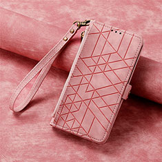 Custodia Portafoglio In Pelle Cover con Supporto S08D per Xiaomi Redmi 12 4G Oro Rosa