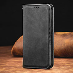 Custodia Portafoglio In Pelle Cover con Supporto S08D per Xiaomi Redmi Note 9 4G Nero