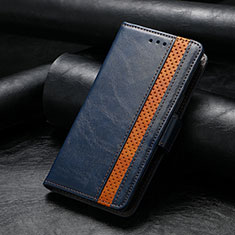 Custodia Portafoglio In Pelle Cover con Supporto S10D per Huawei Honor X6a Blu