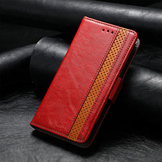 Custodia Portafoglio In Pelle Cover con Supporto S10D per Xiaomi Poco F5 5G Rosso