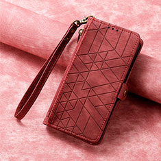Custodia Portafoglio In Pelle Cover con Supporto S17D per Samsung Galaxy S20 Lite 5G Rosso