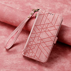 Custodia Portafoglio In Pelle Cover con Supporto S18D per Huawei Mate 60 Pro+ Plus Rosa